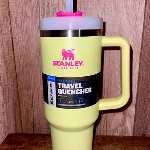 NEW STANLEY 40 oz ADVENTURE QUENCHER Tumbler CITRON/NEON PINK 🎾 💕